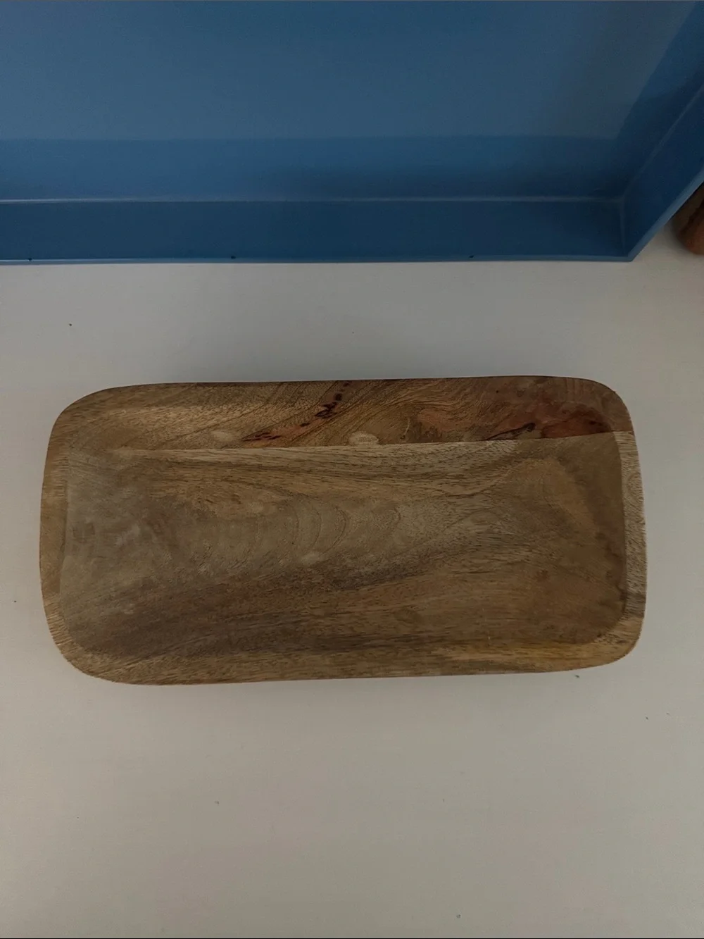 Natural Wood Decorative Tray Dough Bowl Dave & Jenny Better Homes Gardens Brown
